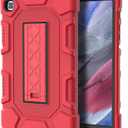 Tablet Case for Samsung Galaxy Tab A7 Lite 8.7 Inch 2021 (SM-T220/T225), Heavy Duty Shockproof Rugged Protective Case, Red