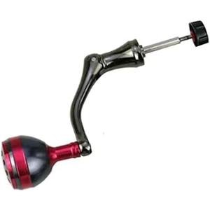 TEQIN Fishing Spinning Reel Lightweight Metal Single Rocker Arm, Replacement Power Handle Grip, DIY Modification - Red, Large