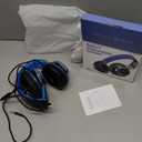 AILIHEN C8 Kids Headphones Wired, On-Ear Headphones with Microphone and Volume Control Foldable Corded Stereo 3.5mm Headset for School Teens Smartphones Chromebook Laptop Tablets Travel (Black Blue) (Medium)