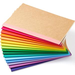 26 Pack Kraft Notebooks A5, 60 Pages Lined Notepad Journal Bulk, Soft Brown Cover Multipack Notebooks for Students Travelers Writing Plans, Memos Office School Supplies, 14X21cm, 8 Colours