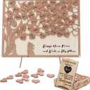 Wedding Guest Book Alternative, Guest Book Wedding Reception with Wooden Hearts Guest Book Signs for Wedding Anniversary Birthday Party Baby Shower