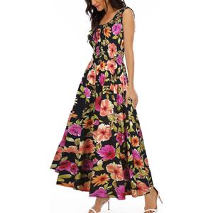 OSTOO Women's 2026 Summer Boho Floral Print Tiered Casual Flowy Long Maxi Dress