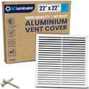 22x22 Inch (Duct Opening) Air Return Vent Cover Decorative – Premium Aluminum AC Vent Cover for Ceiling & Wall, Rustproof Grille, Ideal for Home HVAC Grille, Durable & Easy to Install by ACLAMINAIRE