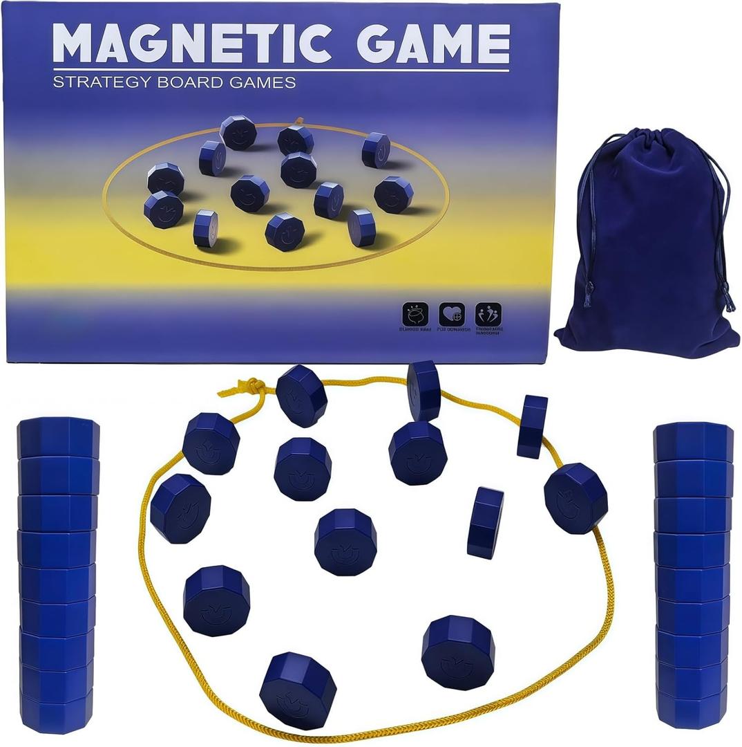 Magnet Chess Game Magnet Game with String for Easter Basket Stuffers Family Games Night, Great Fun Puzzle Strategy Games for Family & Party, Camping Tops, Game Collections
