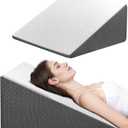 Wedge Pillow for Sleep Apnea, Bed Wedge Pillow for Headboard, Headboard Triangle Pillow Wedge for Acid Reflux, After Surgery, Snoring, Cooling Memory Foam Top, Removable Cover, 24x24x12Inch (White)