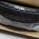 4.80/4.00-8 wheelbarrow tire, 14.5" Flat Free Solid Tire and Wheel, 3" Centered Hub, 5/8" & 3/4" Bearings, Universal Replacement for Garden Carts Wagon Wheel Barrow, 2 Pack