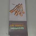 Gudamaye 12 inch Olive Wooden Utensils for Cooking, Long Handle Wooden Spoons for Cooking, 6 PCES Crafting Wooden Spoon Set, Wooden Kitchen Utensil set, Natural Olive Wood utensil Set