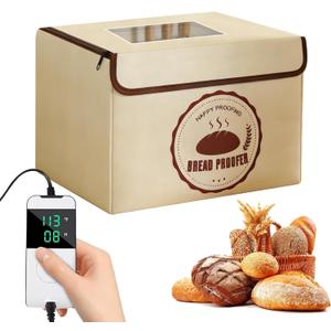 Versatile Dough Proofer Warming Box Adjustable Temperature Timer Control Bread Proofing Box Collapsible Design Sourdough Proofing Container for Making Bread
