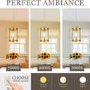 Brushed Gold Pendant Lights Kitchen Island 3 Pack, Modern Kitchen Pendant Lighting Over Island with Clear Glass, Farmhouse Brass Mini Hanging Light for Kitchen Sink Dining Room, OS-3014-3PBGC
