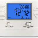 ELECTECK 5-1-1 Day Programmable Digital Thermostat for Home, up to 1 Heat/1 Cool with Large LCD Display, Compatible with Single Stage Electrical and Gas System, White