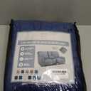 ULTICOR Reclining Love Seat with Middle Console Slipcover, 8-Piece Velvet Stretch Loveseat Reclining Sofa Covers, 2 seat Loveseat Recliner Cover, Thick, Soft, Washable, Loveseat Slipcovers (Navy)