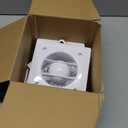 4 Inch Wall Mounted Bathroom Exhaust Fan with Remote Control - No Duct Required, Low Noise EC Motor, Easy Glass/Wall Installation, Variable Speed, White