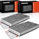 A-Premium 2-PC Cabin Air Filter with Activated Carbon Compatible with Nissan Sentra 2013-2019, Juke 2011-2017, LEAF 2011-2023, Cube 2009-2014, Replace# B78911FC0A