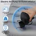 Onirii Inflatable Car Air Mattress Back Seat Bed with Air Pump,53" (L) x 32.6" (W) Portable Thickened Car Travel Camping Sleeping Air Mattress Blow Up Bed for Small Compact Car SUV
