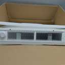 Model 112 Electric Kickspace heater,compact design,white fan-forced wall heater with built-in thermostat,covers 150 square feet, factory wired 240/208VAC