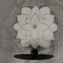 Farmhouse Candle Sconces Set of Two, Handcarved Wall Candle Holders Decorative, Flower Pattern, Distressed Finish Rustic Candle Holder Wall Decor for Living Room, Hallway (Style 3)