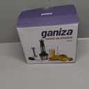 Ganiza Immersion Blender 5 in 1 Hand Blender Max 1000W Heavy Duty Motor, 16 Speed Mode Handheld Blender Stainless Steel Blade With 800ml Mixing Beaker, 600ml Chopper, Whisk and Milk Frother