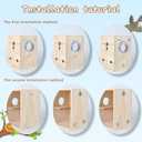 Parakeet Nesting Box Transparent Design, Natural Wood Bird Nest Breeding Box with Perch, Acrylic Bird House for Cage Bird Nesting Box for Small Cockatiel Lovebirds Finch Parrot Canary S