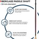 SUP Paddleboard Paddle, Adjustable Stand-Up Paddle Board Paddle | Premium Fiberglass Shaft and Enhanced PP Blade, 66-82" (170-210 cm)