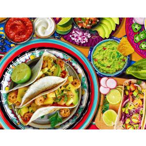 Springbok Taco Table 1000 Piece Jigsaw Puzzle for Adults - Cinco de Mayo Taco Party Theme Great for Game Nights - Finished Size of 30" x 24"