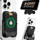 SUPCASE for MagSafe Wallet with Stand, Magnetic Wallet for Men Women, [Hold 6 Cards] [RFID Blocking] [Strong Magnetic Lock] Phone Stand Card Holder for iPhone 16/15/14/13/12 Series, Carbon Black