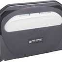 San Jamar Plastic Toilet Seat Cover Dispenser Wall Mount – Standard Toilet Seat Cover Holder, Durable Plastic, 16.5 x 12in, Pearl Black