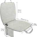 Portable Heated Seat Cushion (No Power Bank) - Premium Heated Camping Chair Pad, Foldable Heated Stadium Seat for Bleachers, USB Powered for Sports & Concerts - Grey