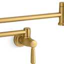 KOHLER 35744-2MB Traditional Style Wall-Mount Pot Filler Kitchen Faucets, Vibrant Brushed Moderne Brass