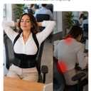 Posture Corrector for Women & Men, Back Brace Advanced Full Back Support for Upper & Lower Back Pain Relief, Spine, Neck, and Hump, X-Style Medical-Grade Lumbar Support System with Adjustable Shoulder Straightener and Breathable Design for Long Sitting and Exercises (Black)