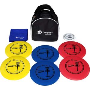 Disc Golf Starter Set/Disc Golf Beginner Set, Included 2X Driver, 2xMid-Range, 2xPutter, Carry Bag, Towel and mini Marker,Disc Golf Beginner Set