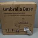 Umbrella Base with Wheels, Umbrella Stand Base Heavy Duty 100lb Windproof, Fillable Umbrella Base Mobile Square Umbrella Stand Outdoor Base for Patio, Deck, Poolside, Lawn, Fits Most Sized Umbrellas