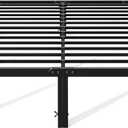 OLIXIS 14In Metal Queen Bed Frame with Storage Space, No Box Spring Needed with Sturdy Steel Slat Support, Heavy Duty and Easy Assembly, Platform Bed for Bedroom, Black