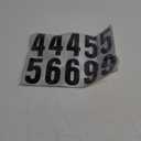 4 inch Self Adhesive Numbers for Mailbox, House Numbers, Reflective Mailbox Number, Trash Cans Number, for Outside, 60 PCS (Black/White)
