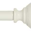 Ivilon Drapery Treatment Window Curtain Rod - Ball Style, 28 to 48 Inch. Color White/Ivory