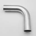 AC PERFORMANCE 2" (51mm) OD 90 Degree Aluminum Elbow Intercooler Pipe Air Intake Tube, 1.5D Radius, Brushed Finish