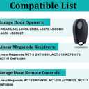 2 Pack Linear ACT-31B Garage Door Remotes, 318MHz MegaCode Compatible with MCT-3 MCT-11 LDCO800 Keychain Remote