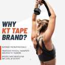 KT Tape, Pro Synthetic Kinesiology Athletic Tape, 20 Count, 10 Precut Strip
