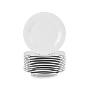 10 Strawberry Street 7.5" Catering Round Salad/Dessert Plate, Set of 12,White