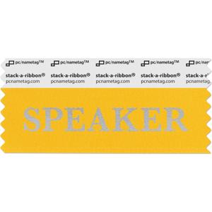 pc/nametag Speaker Badge Ribbons with Adhesive, 3-1/2" x 1-5/8", 100pk, for Nametags Under 4, Individual Titles for Conferences, Trade Shows, Meetings pc/nametag Speaker Badge Ribbons with Adhesive, 3-1/2" x 1-5/8", 100pk, for Nametags Under 4, Individual Titles for Conferences, Trade Shows, Meetings
