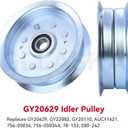 GELASKA 2 Pack 756-05034A Idler Pulley Replaces GY20629 Idler Pulley John Deere AUC17621 GY22082 GY20110 for John Deere D140 D130 D110 D160 D170 L110 L120 L130 LA105 LA115 LA145 E140 Z225 Decks