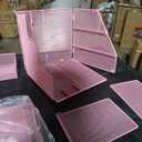 Pink mesh table desk organizer, Office, 9*5 in