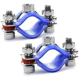 2PCS 304 Stainless Steel Wall Ceiling Mount Pipe Supports, Split Ring Hanger for OD Pipe 38-40mm