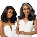 Sensationnel Dashly Lace Saltandpepper Wig - Sp Unit 6 Hand Tied Laceparting Ear to Ear Synthetic (1B OFFBLACK)