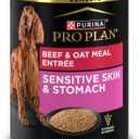 Purina Pro Plan Sensitive Skin and Stomach Dog Food Wet Classic Pate Beef and Oat Meal Entre - (Pack of 12) 13 oz. Cans