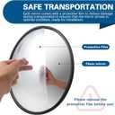 12" Acrylic Convex Mirror Adjustable Wide Angle View Traffic Mirror for Enhanced Security Coverage in Rooms, Offices, Warehouses, Parking Lots, and Addressing Corner Blind Spot Areas