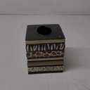 Popular Bath Safari Stripes, Tissue Box, Chocolate