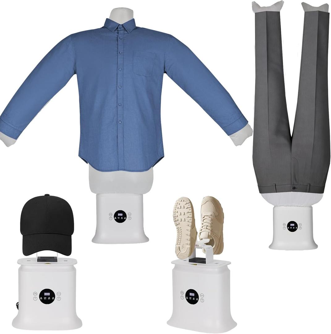 2026 Upgraded Automatic Ironing Machine, Hands-Free Wrinkle Remover for Shirts, Pants, Jackets and Shoes, Inflatable Shirt Ironing Machine for Apartments and Business Travel, Gentle On All Fabrics