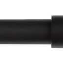 Exclusive Home White Mosaic 1" Curtain Rod and Coordinating Finial Set, Matte Black, Adjustable 66"-120"