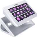 SOOMFON Stream Controller Stream Control Deck with 15 LCD Macro Keys Customizable for Content Creators Streaming Gaming to Trigger Actions in OBS, YouTube, Twitch and More, Compatible with PC & MAC (White)