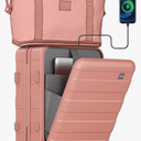 imiomo Carry on Luggage Airline Approved with TSA Lock, Hard Shell 20 Inch Travel Carry-on Suitcase with Spinner Wheels and Charging Port, Pink